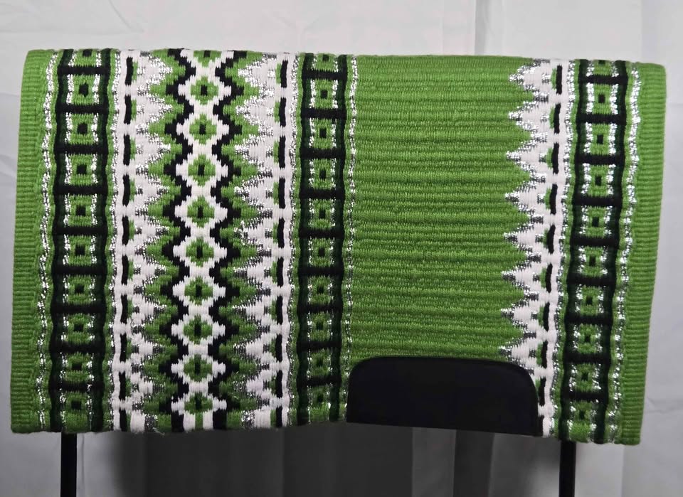 Western Oversized Show Saddle Pad - Green