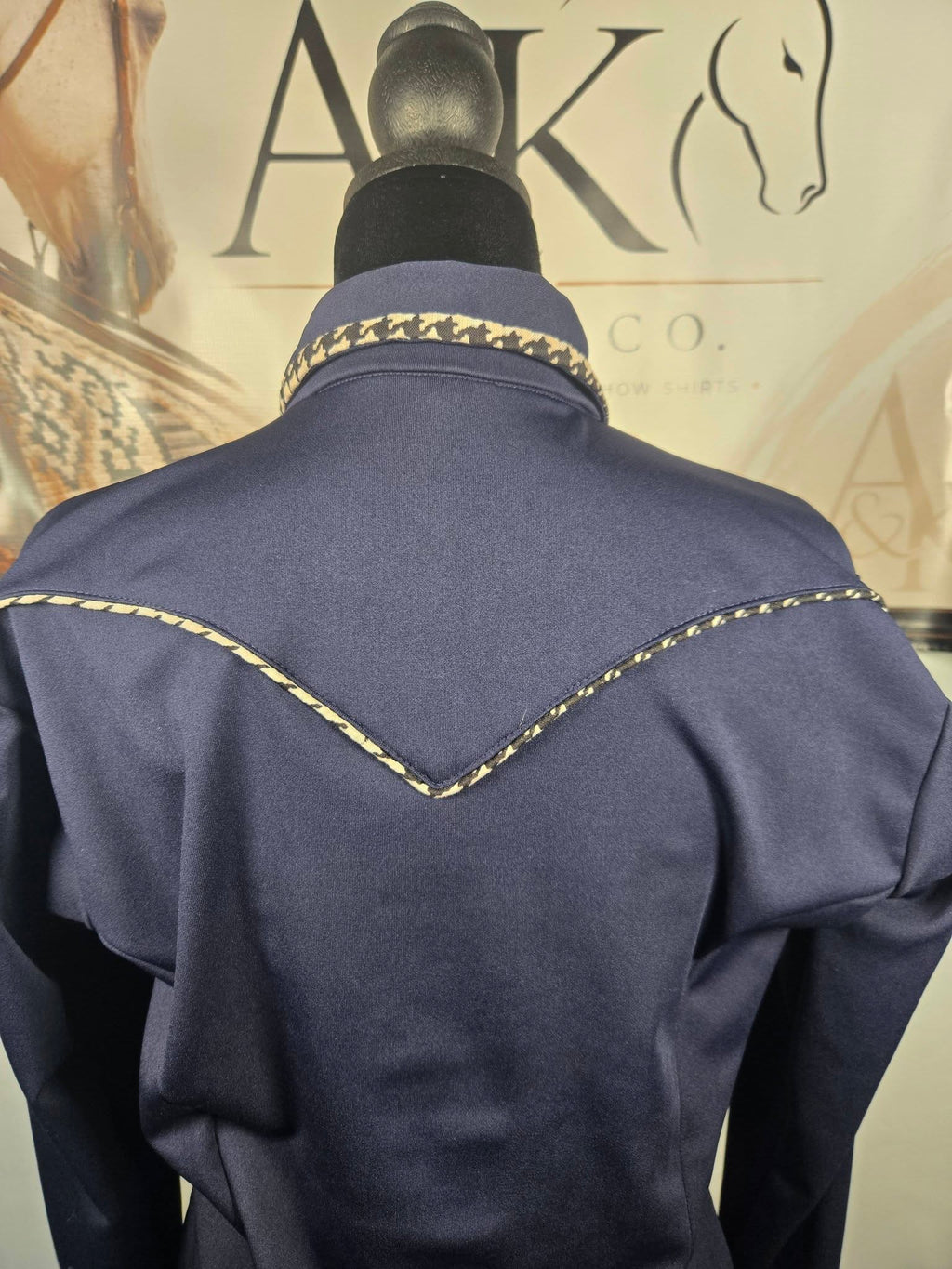 Ranch Horse show shirt - Navy Blue