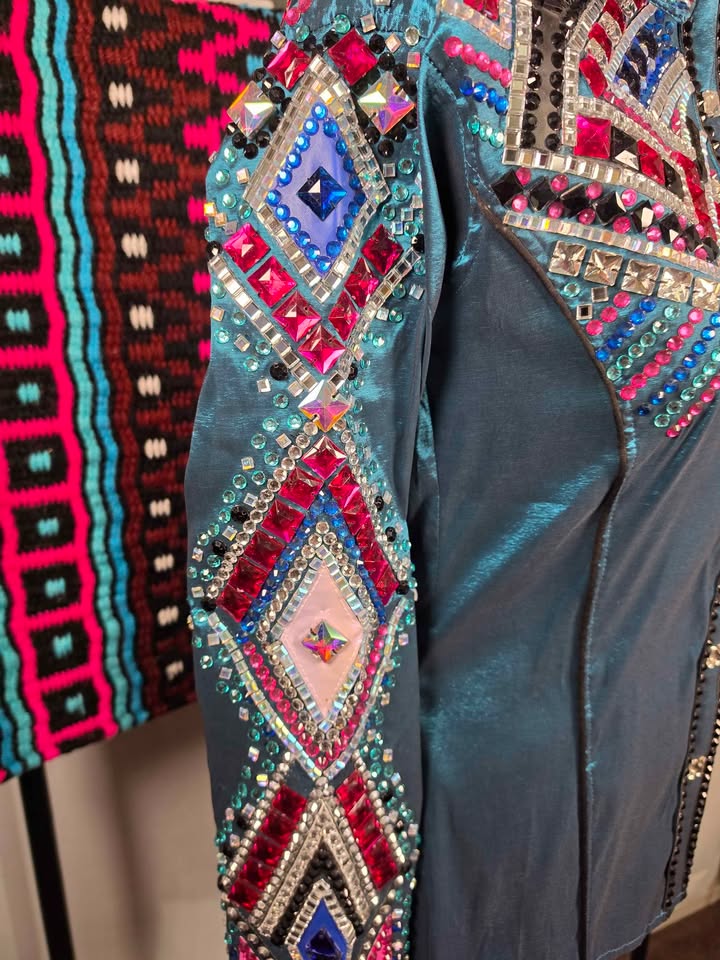 Western Show Shirt & Matching Oversized Saddle Pad 🩷💎 - Small
