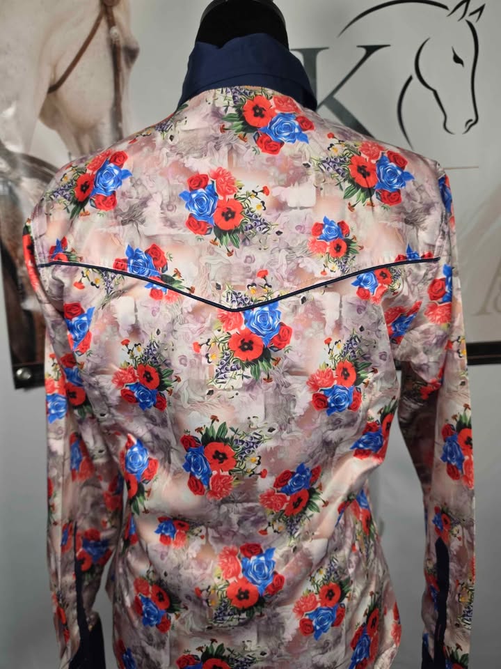 🌹 Satin Western Ranch / Day Shirt 🌹 - Small