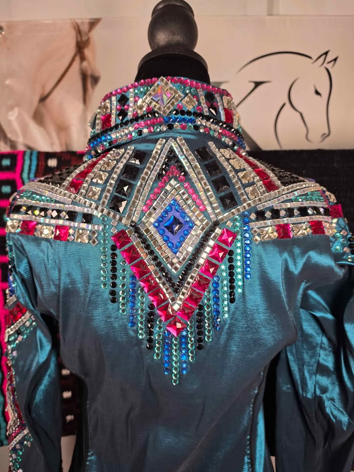 Western Show Shirt & Matching Oversized Saddle Pad 🩷💎 - Small