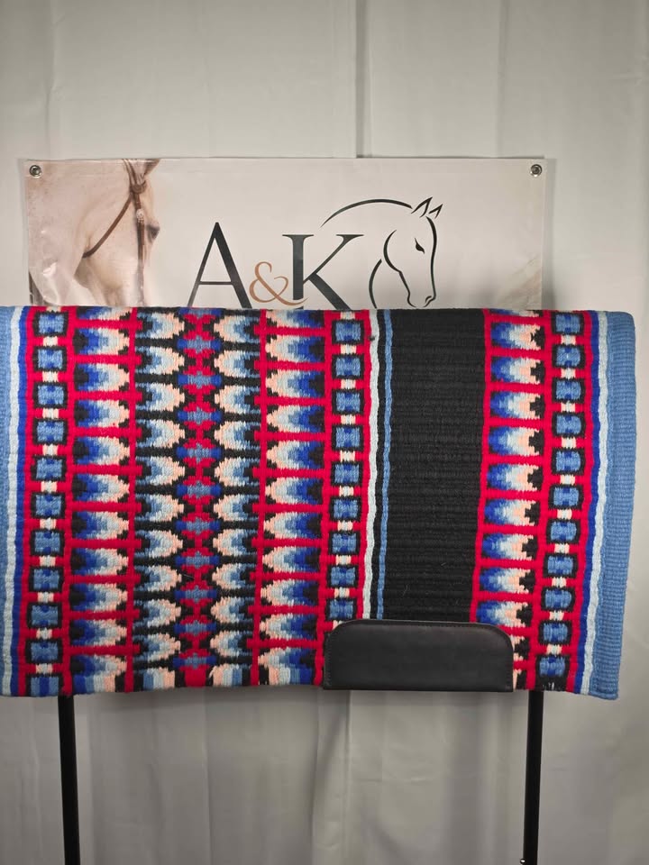 NEW RED, WHITE, BLUE, BLACK OVERSIZED SADDLE PAD 36X42