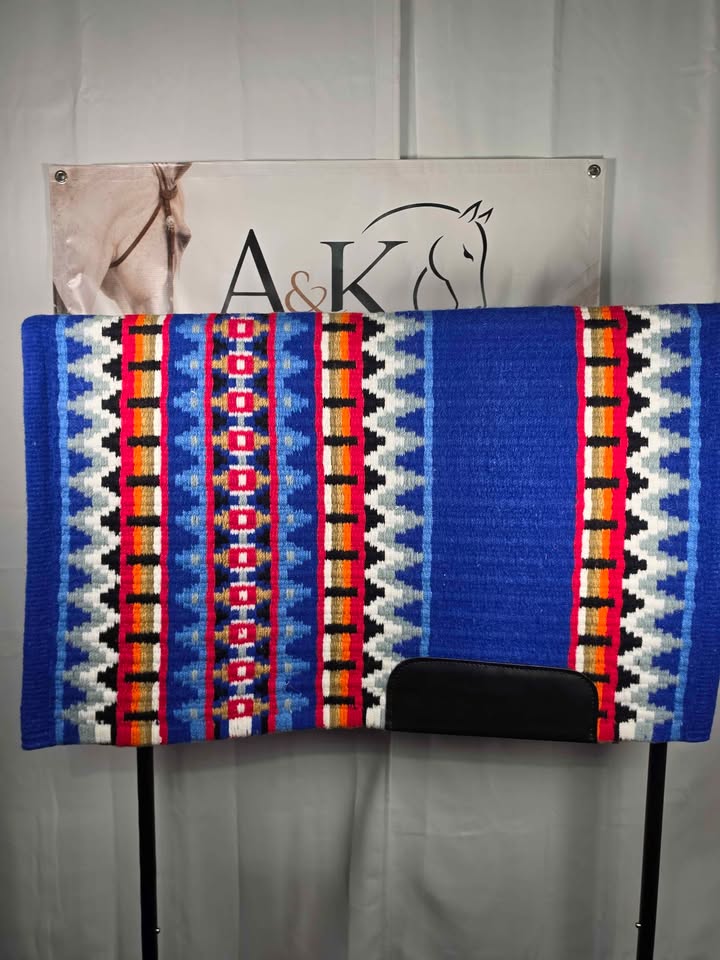 NEW Royal Blue, Red, White. GREY OVERSIZED SADDLE PAD 36X42