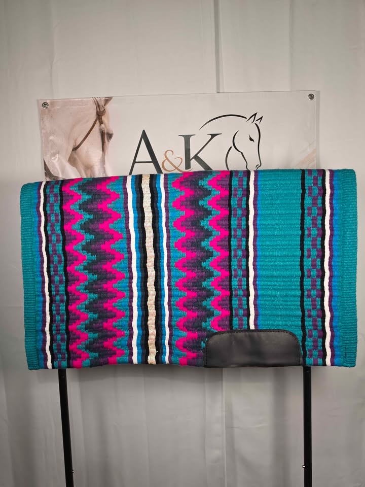 💎 TURQUOISE WESTERN HORSEMANSHIP SHIRT & Matching Saddle Pad💎