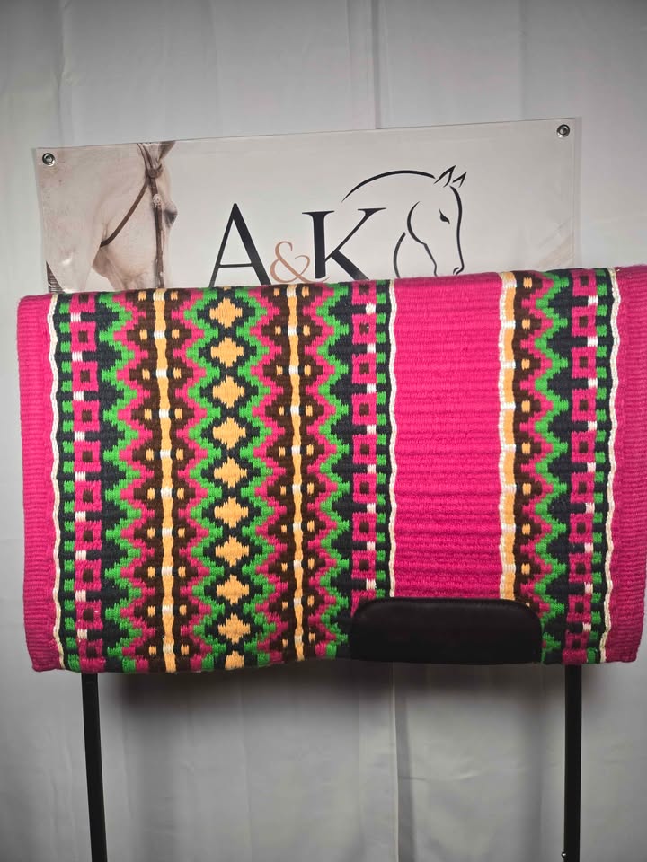 FUCHSIA WESTERN SHOW SHIRT & Matching Oversized Saddle Pad - Set