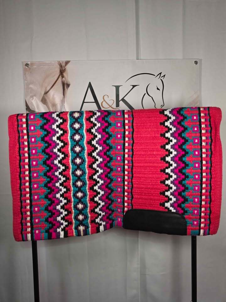 DARK CORAL Western Show Shirt & Matching Oversized Pad