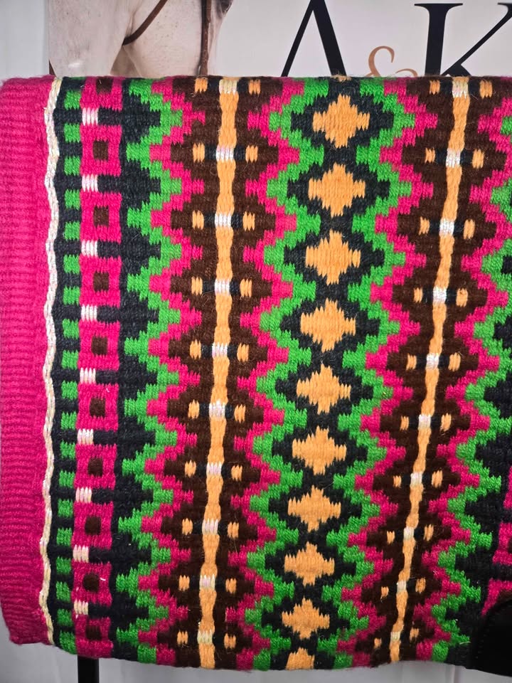 FUCHSIA WESTERN SHOW SHIRT & Matching Oversized Saddle Pad - Set