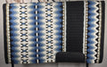 Slate Blue, Black, White & Grey Oversized Saddle Pad - 34"x42"