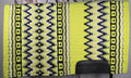 Neon Yellow, White, Black & Silver Oversized Saddle Pad - 34"x42"