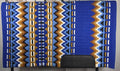 Royal Blue, Tan, White & Black Oversized Saddle Pad - 34"x42"