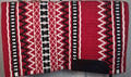 Red, White & Black Oversized Saddle Pad - 34"x42"