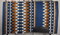 Blue, Metallic Copper, Rust, White and Black Oversized Saddle Pad - 34"x42"