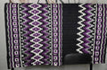 Purple, Black, White & Silver Oversized Saddle Pad - 34"x42"
